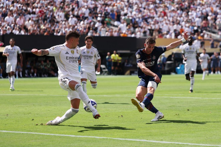 Mundial de Clubes 2025: Fabián Ruiz marca o terceiro gol do PSG sobre o Real Madrid (Foto: Justin Setterfield - FIFA-FIFA via Getty Images/Divulgação)
